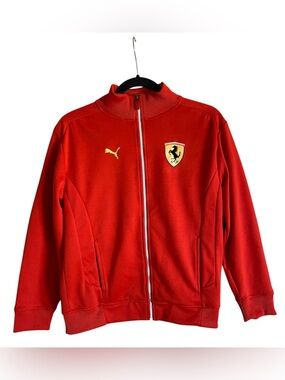 Boys PUMA Scuderia Ferrari Kids Full-Zip Track Jacket Large